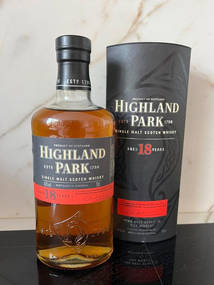 Highland Park 18 jaar, Verzamelen, Wijnen, Zo goed als nieuw, Ophalen of Verzenden