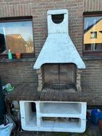 Stenen bbq wit, Tuin en Terras, Houtskoolbarbecues, Ophalen, Gebruikt