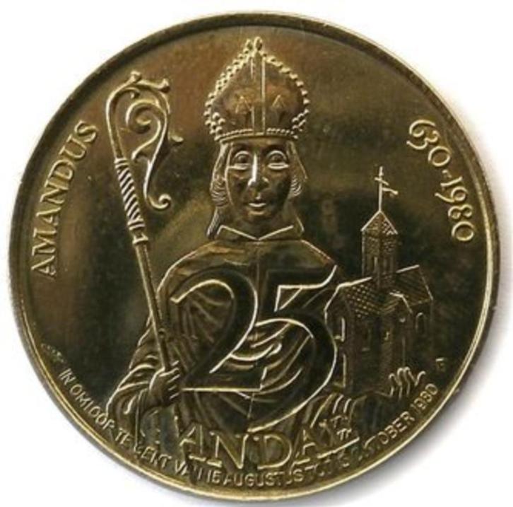 Penning Gent, Amandus, Postzegels en Munten, Penningen en Medailles, Ophalen of Verzenden