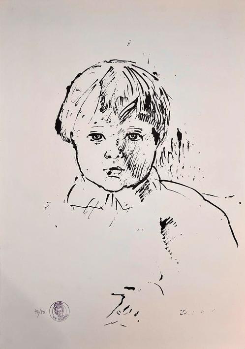 Henri-Victor Wolvens - Litho - Stempel HVW - Genummerd, Antiek en Kunst, Kunst | Litho's en Zeefdrukken, Ophalen of Verzenden