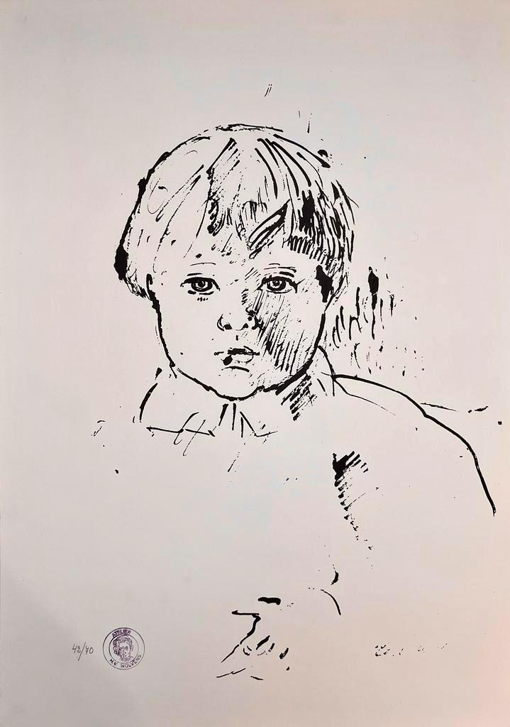 Henri-Victor Wolvens - Litho - Stempel HVW - Genummerd, Antiek en Kunst, Kunst | Litho's en Zeefdrukken, Ophalen of Verzenden