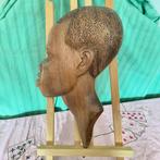 Houten Afrikaans Wandsculptuur Hoofd, Ophalen