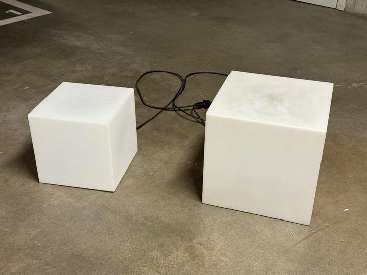 Set lichtkubussen RGBW, Tuin en Terras, Overige Tuin en Terras, Gebruikt, Ophalen