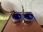 Vintage kobalt blauw glazen potjes, Antiek en Kunst, Ophalen