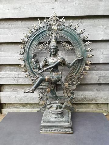 Shiva Nataraja-Statue en bronze 58 cm/Inde/Asie