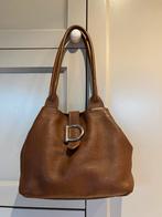 Camelkleurige lederen handtas, Handtassen en Accessoires, Tassen | Damestassen, Ophalen of Verzenden, Zo goed als nieuw, Handtas