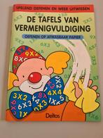 De tafels van vermenigvuldiging- oefenen op afwasbaar papier, Ophalen of Verzenden, Zo goed als nieuw
