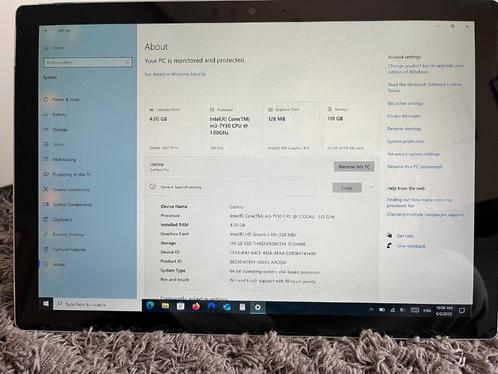 Microsoft Surface Pro 5, Computers en Software, Windows Tablets, Zo goed als nieuw, Wi-Fi, 12 inch, 128 GB, Uitbreidbaar geheugen