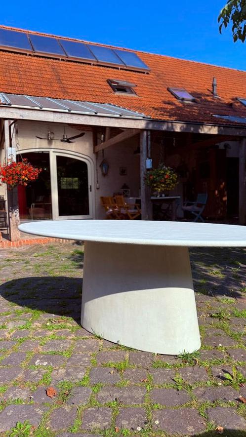 ovale tafel mortex/micro topping, Huis en Inrichting, Tafels | Eettafels, Nieuw, 100 tot 150 cm, 150 tot 200 cm, Vijf personen of meer