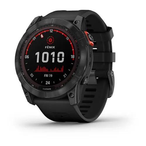 Garmin Fenix 7X Solar 51mm, Handtassen en Accessoires, Sporthorloges, Zo goed als nieuw, Zwart, GPS, Ophalen