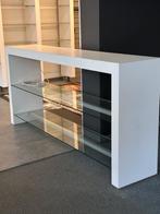 console meubel wit met glas, Huis en Inrichting, Ophalen, 150 tot 200 cm, Zo goed als nieuw, Minder dan 100 cm