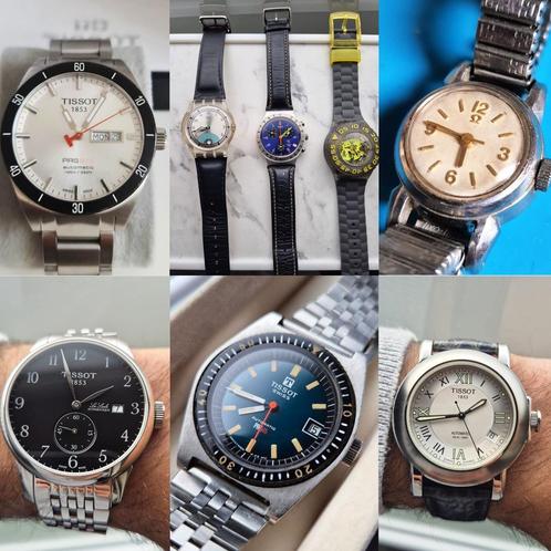 Diverses montres à vendre, Handtassen en Accessoires, Horloges | Heren, Gebruikt, Polshorloge, Omega, Staal, Leer, Ophalen of Verzenden