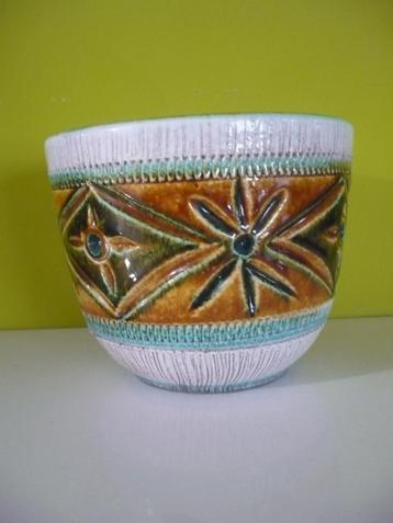 Knappe vintage cache-pot / bloempot Bitossi Italy beschikbaar voor biedingen