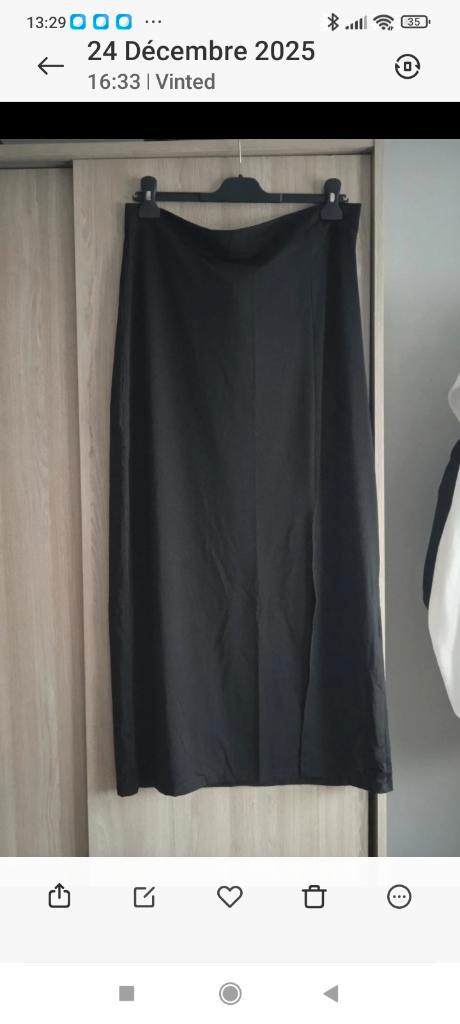 Mooie kokerrok met split aan de voorkant, Kleding | Dames, Rokken, Nieuw, Maat 42/44 (L), Zwart, Ophalen of Verzenden