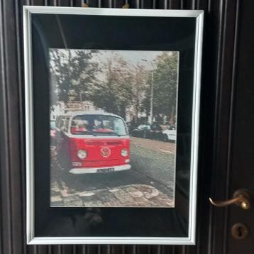 Diamond painting van VW busje mooi ingekaderd beschikbaar voor biedingen