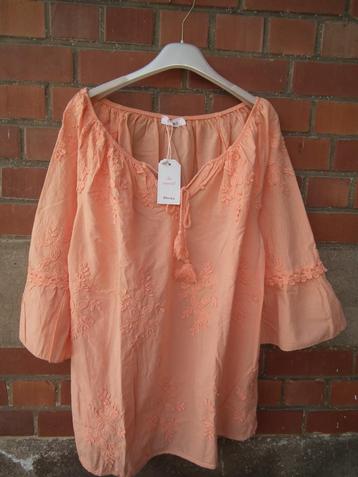 Oranje blouse voor dames. Maat 44. (Paprika) 100% katoen. beschikbaar voor biedingen