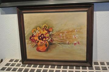 Bloemstilleven van Veldboeket Herfstkleuren Gesign. beschikbaar voor biedingen