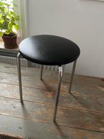 VINTAGE KRUK KRUKJE CHROOM ZIT ZGSTAAT!, Huis en Inrichting, Zwart, Vintage, Ophalen of Verzenden, Zo goed als nieuw