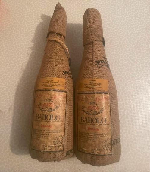 2 pièces - 1974 Cantina Villadoria, Barolo, Collections, Vins, Comme neuf, Vin rouge, Italie, Enlèvement