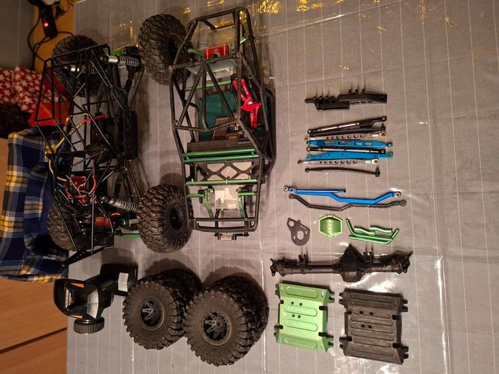 Axial wraith 1/10 rc crawler rtr mooie conditie veel extras, Hobby en Vrije tijd, Modelbouw | Radiografisch | Auto's, Gebruikt