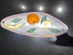 VTG Mid-Century Coceram Quaregnon lange fruitschaal faïence, Antiek en Kunst, Ophalen of Verzenden