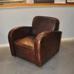 Grote Art Deco schapenleren fauteuil, Antiek en Kunst, Ophalen of Verzenden