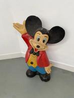 Mickey Mouse in Massief Hout / Hoogte 1 Meter, Verzamelen, Ophalen of Verzenden, Mickey Mouse, Gebruikt, Beeldje of Figuurtje