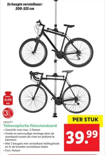 Telescopische fietsstandaard beschikbaar voor biedingen