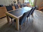 Eet- en zitkamer - Lichte eik, Huis en Inrichting, Ophalen, Gebruikt, 4 tot 6 stoelen