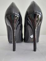 206C* OVYE superbes escarpins noirs cuir high heels (39), Comme neuf, Noir, Escarpins, Ovyé