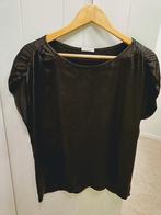 Mooie zwarte viscose blouse just in case 42/XL, Comme neuf, Just in case, Noir, Taille 42/44 (L)