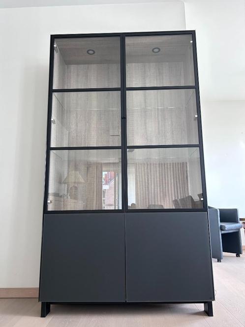 Vitrinekast met verlichting, Huis en Inrichting, Kasten | Vitrinekasten, Zo goed als nieuw, 150 tot 200 cm, 100 tot 150 cm, 25 tot 50 cm