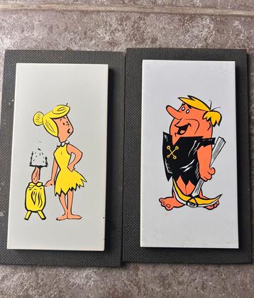 Materialen: keramiek Zeldzaam muurtegeltje, Wilma Flintstone beschikbaar voor biedingen