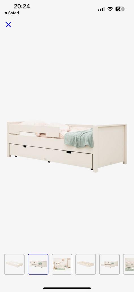Bed jonne Bopita wit 90x200 eenpersoonsbed met onderlade, Kinderen en Baby's, Kinderkamer | Bedden, Zo goed als nieuw, Matras