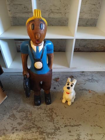 Statuette bois tintin et milou, Enlèvement, Tintin