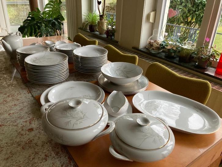12 delig servies van RKPM Krister Germany en 6 tinnen borden, Antiek en Kunst, Antiek | Servies compleet, Ophalen
