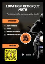 Location remorque 1 a 2 moto, Enlèvement