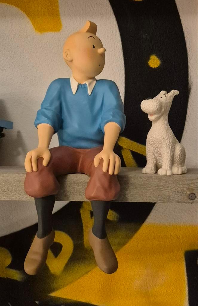 Tintin + Milou assis Leblon '91 no Fariboles Aroutcheff Pixi, Verzamelen, Stripfiguren, Zo goed als nieuw, Kuifje, Ophalen of Verzenden