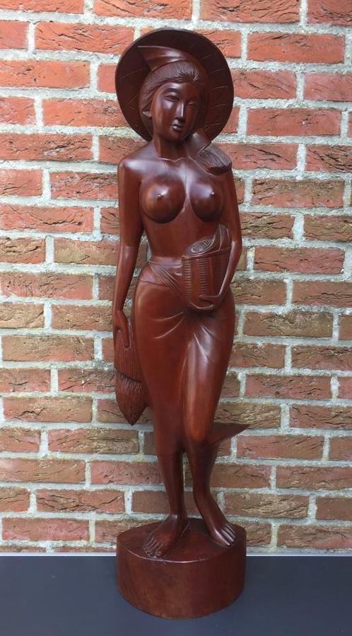 Belle statue en bois, Indonésie, Bali, Antiquités & Art, Art | Sculptures & Bois, Enlèvement ou Envoi