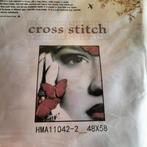 Borduurpakket 3 stuks voorgedrukte, Hobby en Vrije tijd, Ophalen of Verzenden, Zo goed als nieuw, Borduurpakket