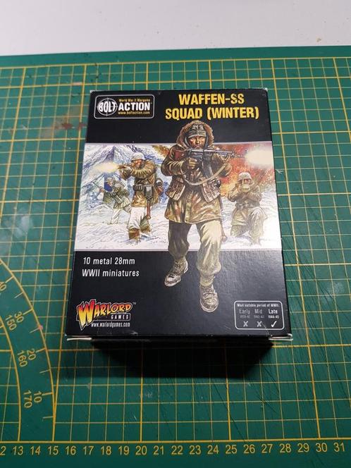 warlord bolt action: german waffen ss squad winter (metaal), Hobby en Vrije tijd, Wargaming, Nieuw, Historisch, Figuurtje(s), Ophalen of Verzenden
