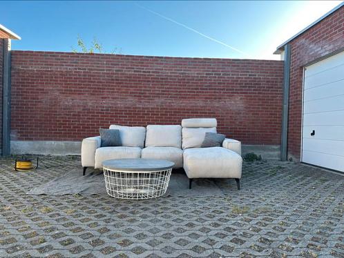 COOPER | BEIGE/GRIJZE  HOEKZETEL + ELECTRIC LOUNGE  |FREEDEL, Huis en Inrichting, Zetels | Zetels en Chaises Longues, Zo goed als nieuw