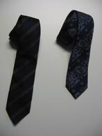 2 gestreepte dassen, Vêtements | Hommes, Cravates, Enlèvement ou Envoi, Comme neuf, Brun