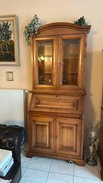 franse vitrine kast met secretaire, Frans, 100 à 150 cm, Utilisé, Autres essences de bois