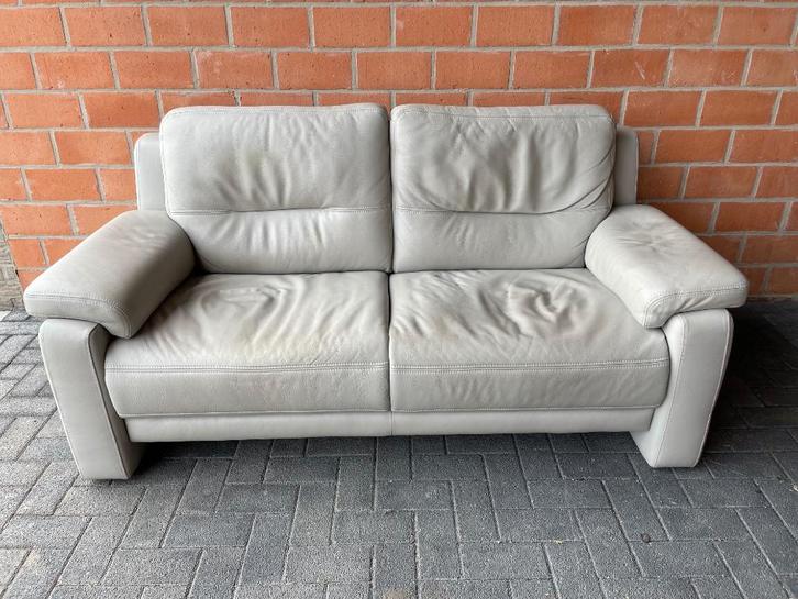 Leder zetel - 2,5 zit - in nieuwe staat, Huis en Inrichting, Zetels | Zetels, Zo goed als nieuw, Leer, Ophalen
