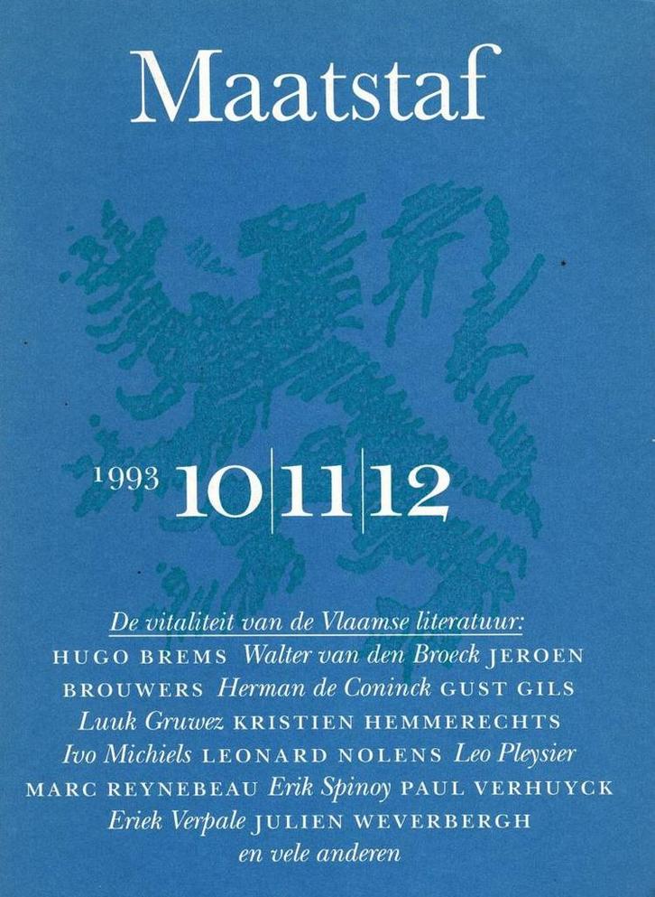 Maatstaf 1993 vitaliteit van de Vlaamse literatuur., Boeken, Literatuur, Gelezen, Ophalen of Verzenden
