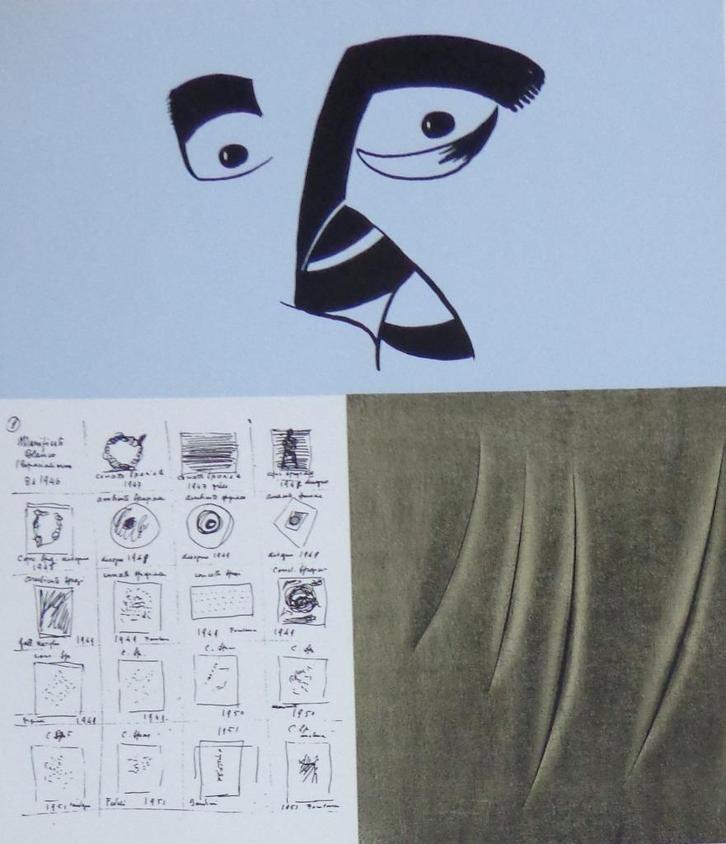 PAUL DE VREE / LUCIO FONTANA / KLEURZEEFDRUK / 75x56cm / SIG, Antiek en Kunst, Kunst | Litho's en Zeefdrukken, Ophalen of Verzenden
