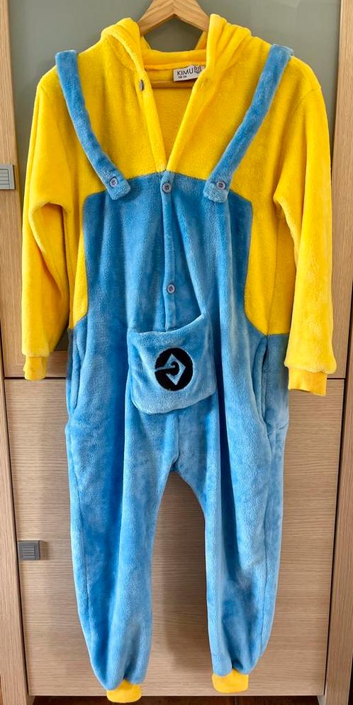 Onesie Minions kind / jumpsuit voor thuis- Maat 128/134, Kinderen en Baby's, Kinderkleding | Maat 128, Zo goed als nieuw, Ophalen