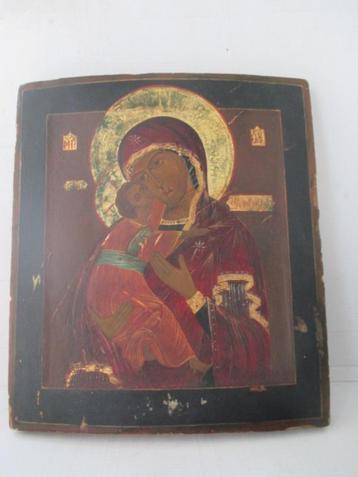 Antiek Russisch-Ortodoxe icoon  -gereserveerd door Franck