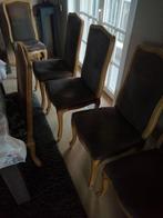 6 chaises de salle à manger en tissu, Maison & Meubles, Chaises, Brun, Enlèvement, Utilisé, Tissus